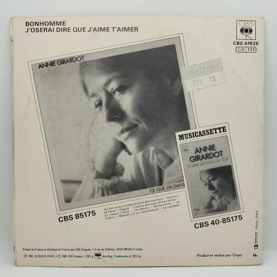 Annie girardot bonhomme single vinyle 45t occasion 1