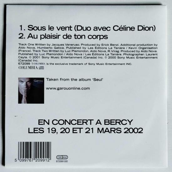 Celine dion garou sous le vent cd single occasion 1