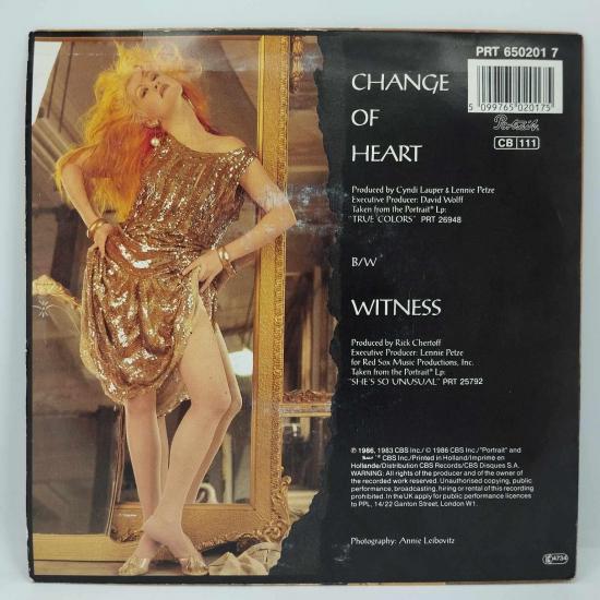 Cindy lauper change of heart single vinyle 45t occasion 1