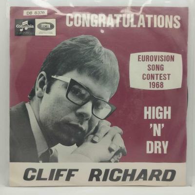 Cliff richard high n dry pressage belgique single vinyle 45t occasion
