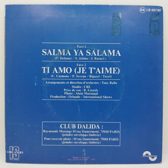 Dalida salma ya salama single vinyle 45t occasion 1