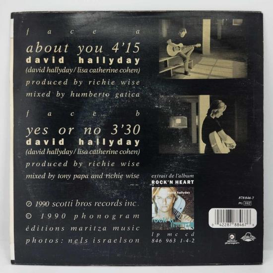 David hallyday about you single vinyle 45t occasion 1