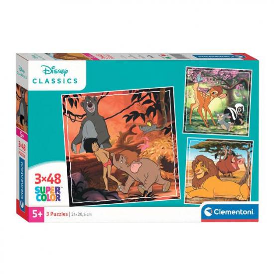 Disney puzzles 3x48 pieces clementoni