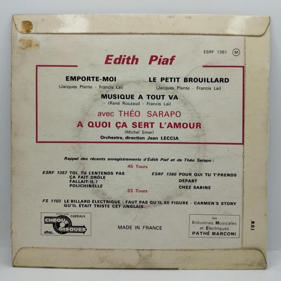 Edith piaf emporte moi single vinyle 45t occasion 1