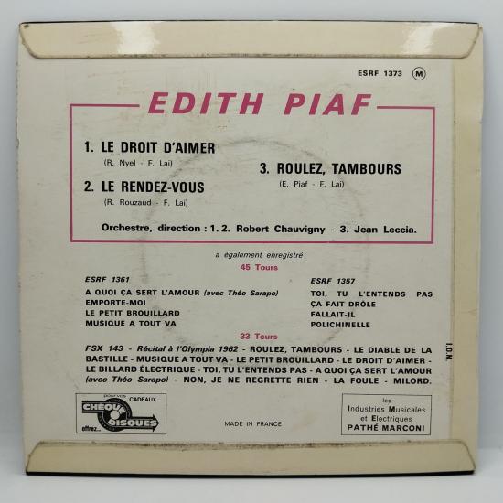 Edith piaf le droit d aimer single vinyle 45t occasion 1