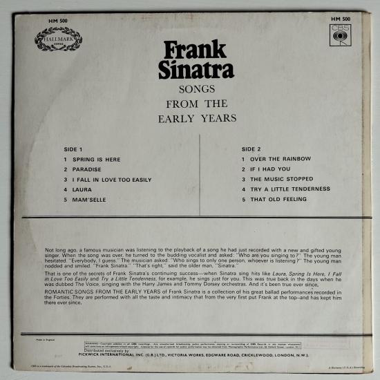 Frank sinatra romantic songs from the early years album vinyle occasion 1