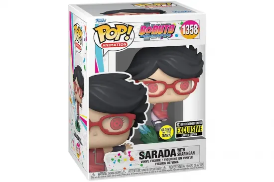 Funko pop animation boruto sarada with sharingan gitd entertainment earth exclusive figure