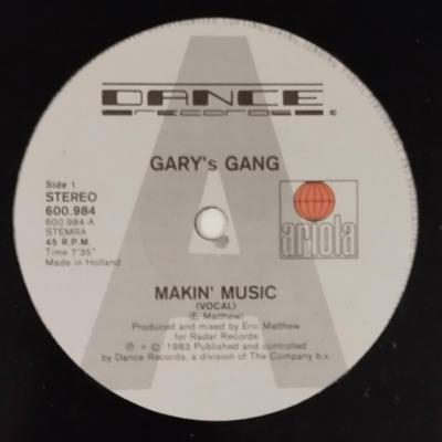 Gary s gang makin music maxi single vinyle occasion