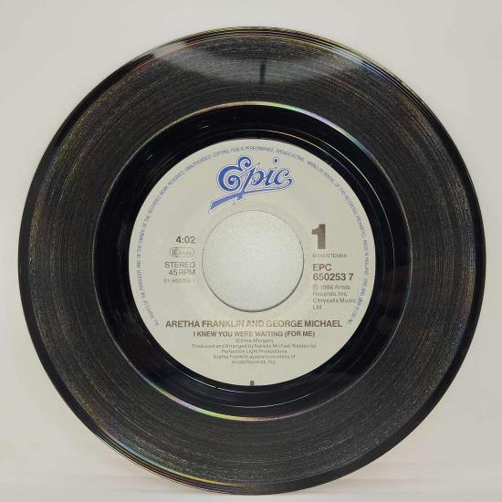 George michael aretha franklin i knew you were waiting for me single vinyle 45t occasion 2