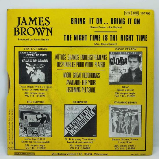 James brown bring it on single vinyle 45t occasion 1