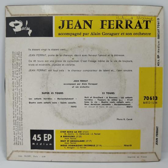 Jean ferrat c est beau la vie single vinyle 45t ep occasion 1