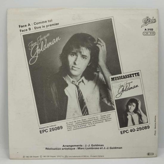 Jean jacques goldman comme toi pressage hollande single vinyle 45t occasion 1