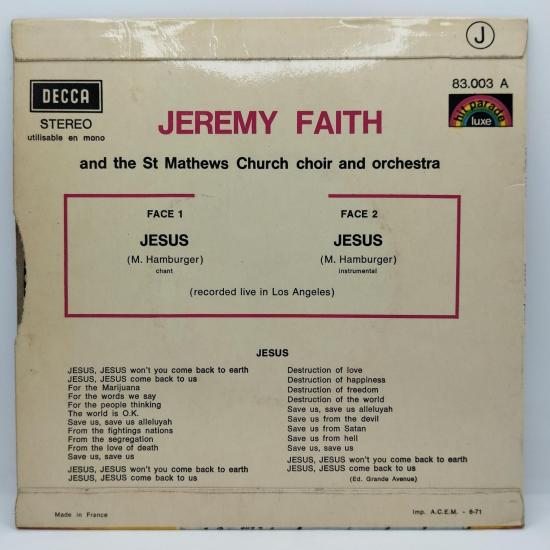 Jeremy faith jesus single vinyle 45t occasion 1