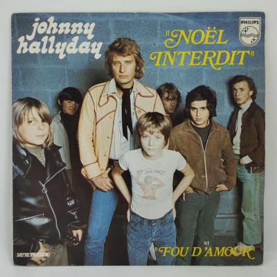 Johnny hallyday noel interdit single vinyle 45t occasion