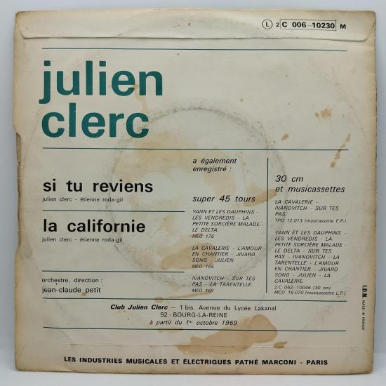 Julien clerc si tu reviens single vinyle 45t occasion 1