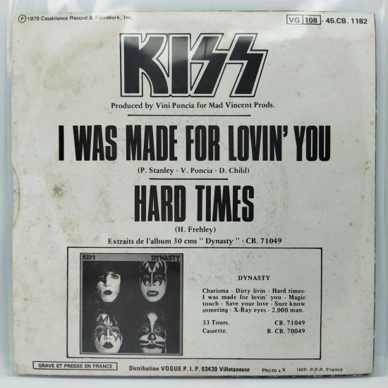 Kiss i was made for lovin you single vinyle 45t occasion 1