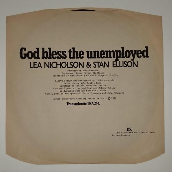 Lea nicholson stan ellison god bless the unemployed album vinyle occasion 4