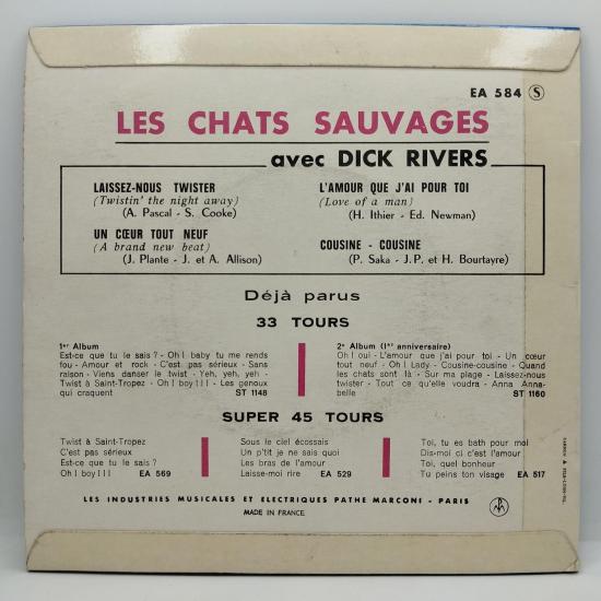 Les chats sauvages laissez nous twister single vinyle 45t ep occasion 1