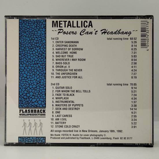 Metallica posers can t headbang live new orleans 1992 rare double album cd bootleg occasion 1