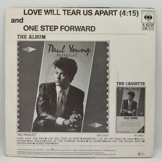 Paul young love will tear us apart single vinyle 45t occasion 1