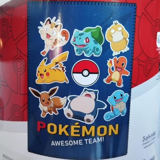 Pokemon plaid polaire awesome team 100 polyester 100x140cm 1