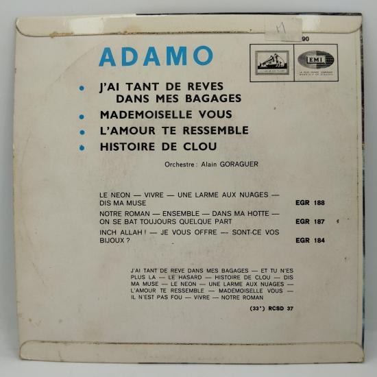 Salvatore adamo j ai tant besoin de reves dans mes bagages single vinyle ep occasion 1