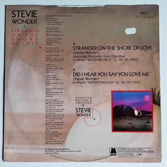 Stevie wonder stranger on the shore of love maxi single vinyle occasion 1