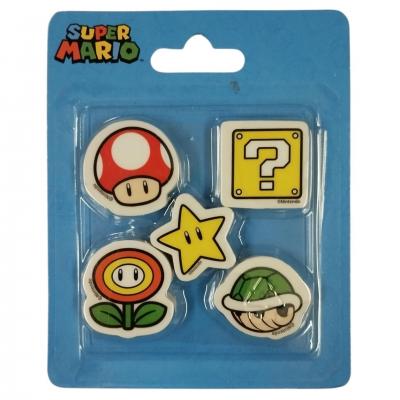 Super mario pack de 5 gommes a effacer