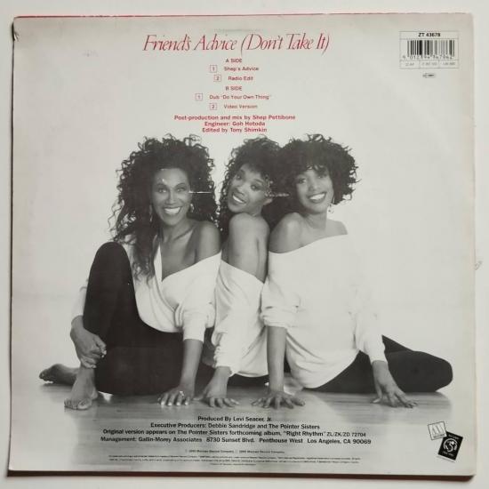 The pointer sisters friends advice don t take it maxi single vinyle occasion 1