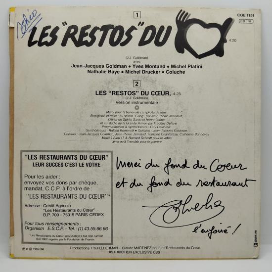 Various les restos du coeur single vinyle 45t occasion 1